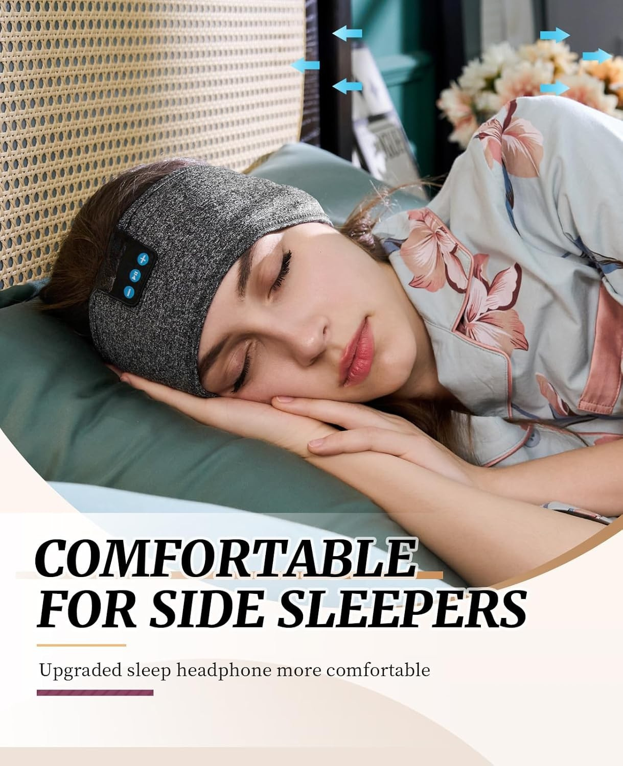 Fall Asleep Faster. Wake Up Refreshed. No Ear Pain. No Lost Earbuds. Just Pure Comfort